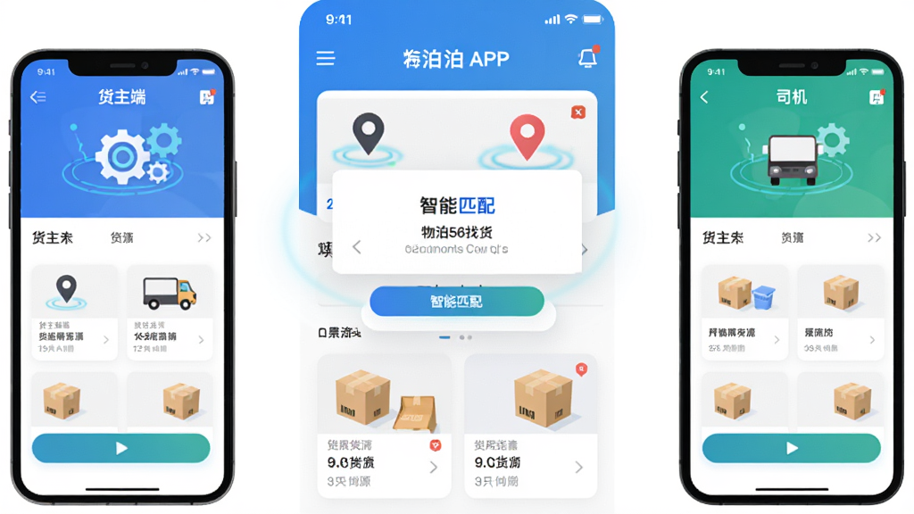 ��������Ϊ�ﲴ56�һ�APP���棬չʾ����ƥ�䵯�����Դ��Ƭ����������ֱ�Ϊ��������˾�����ֻ������ֲ��öԳ�ʽ��ͼ�����Ϊ�ִ��Ƽ���ƽ�廭��ϸ�ڰ����㷨���֡���λ���Ρ�����ͼ���복�����������ʸ��壬�ɾ������ұ���