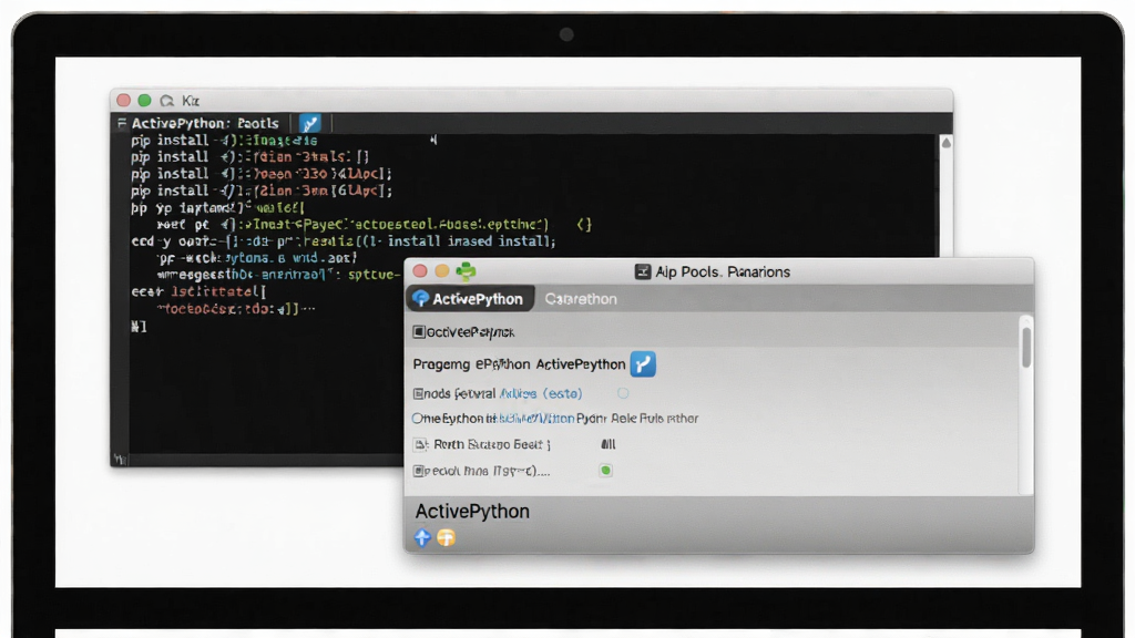 һ��չʾ ActivePython ���ɿ������������������ AI ��ͼ������������һ��������Ļ����Ļ����ʾ���������ն˽���Ͱ��������ߵĲ������棬����Ϊ��Ļ��д���У����Ϊ����Ƽ��磬ϸ�ڰ������������������֡�pip install���͡�ActivePython����ʶ�����ʸ���ɾ����޶���Ԫ��