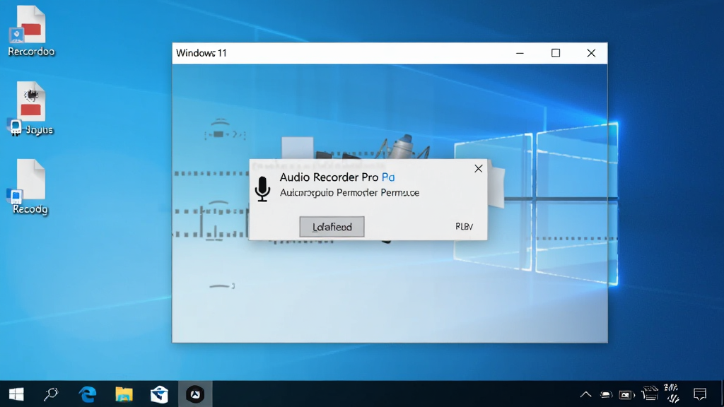 Audio Recorder Pro ���������� Windows 11 �����ϵĳ����������Ա�����˷�Ȩ�޵�����ʾ����������¼���ļ�ͼ�꣬������Ϊ��ʵ���������ͼ��񣬻����������ɾ����޶���Ԫ��
