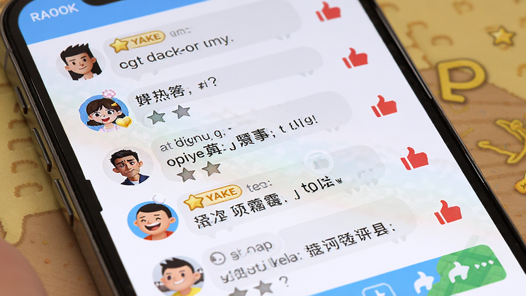 ��Ц�ں����������棬��ʾ������Ĭ���ۺ͵���ͼ�꣬�û�ͷ��͵ȼ���ʶ�������ֻ���Ļ��д���罻������ΧŨ��UI��ƻ��ã�ɫ�����죬ϸ�ڷḻ�������������ɾ��޶���Ԫ��