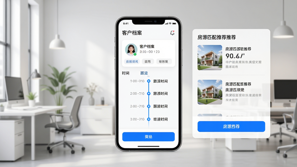 ȫ��Դϵͳ�ͻ�����ҳ�棬��������Ϊ�ֻ���Ļ����Ļ����ʾ�ͻ�������Ƭ�����ʱ���ߣ��Ա��з�Դƥ���Ƽ����򣬱���Ϊ�������ڰ칫����������������У�����ִ���Լ��ϸ�ڰ���ͷ��ͼ�ꡢʱ������������ɫ������ť�������������ɾ����޶���Ԫ��