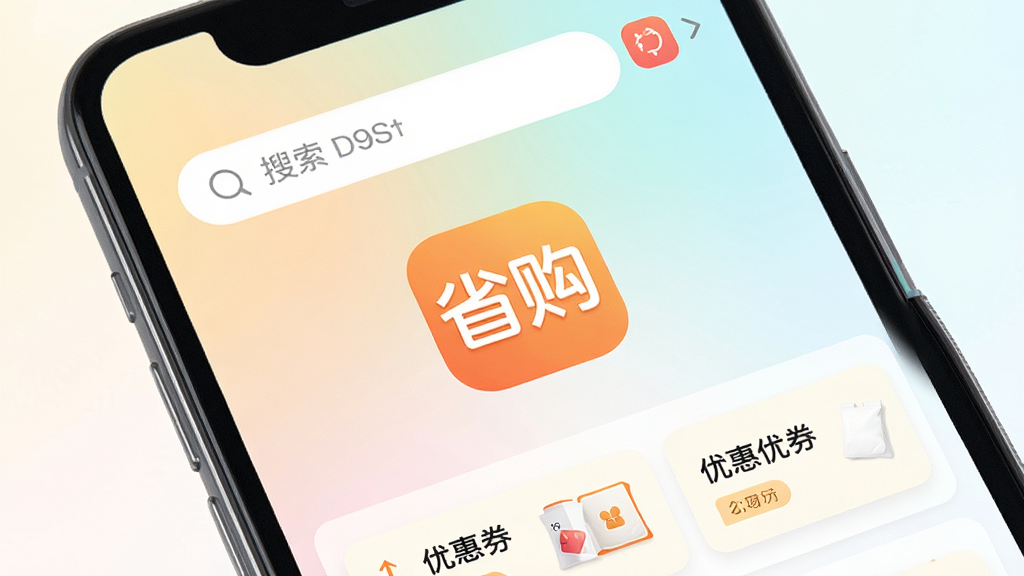 ʡ��APP������չʾ���ֻ���Ļ����ʾ������������Ż�ȯ�б�������Ϊ����ǳɫ���䣬���������С�ʡ����Ӧ��ͼ�꣬�������������죬���ֲ��þ��й�ͼ��ϸ�ڱ����ֻ�����Ԫ�����������ʸɾ����壬�޶���װ��Ԫ��