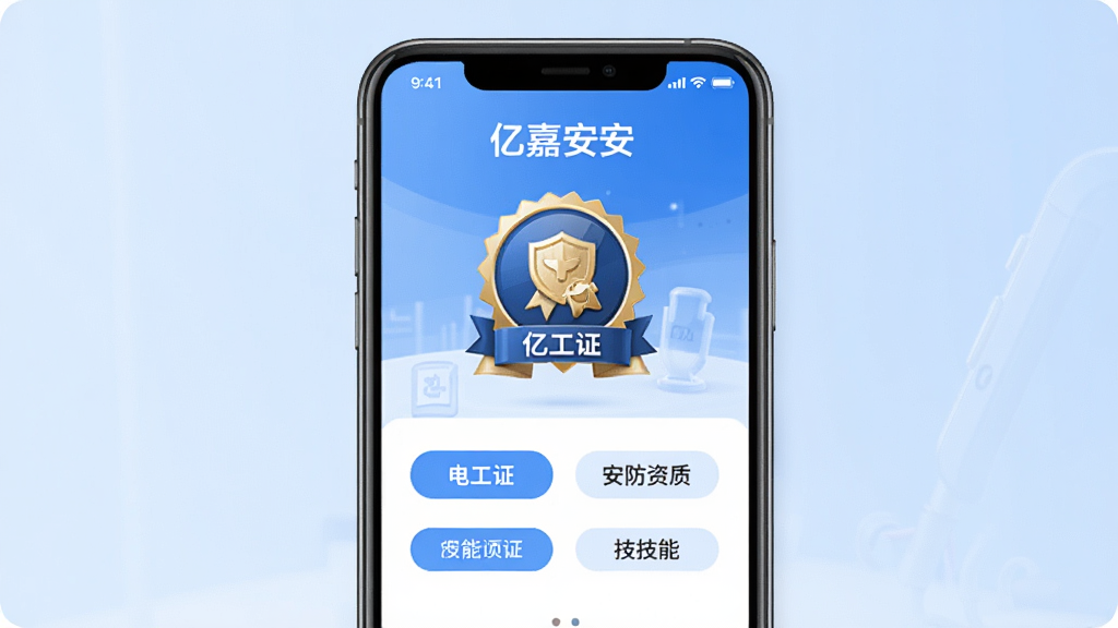 �ڼΰ�APP������֤ҳ�棬����Ϊ�ֻ���Ļ����Ļ��ʾ��֤���ºͼ��ܱ�ǩ����繤֤���������ʵȣ�����Ϊǳ��ɫ���䣬���־��У����רҵ���ţ�ϸ��ͻ����֤�ȼ�ͼ�꣬���ʸ��壬�ɾ����޶���Ԫ��
