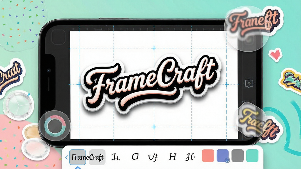 һ��չʾFrameCraft��ֽ�����ֹ��ܵ�ͼƬ���������ֻ���Ļ��ʾ���ֱ༭״̬����������һ�������ִ�����ߺ���Ӱ����Χɢ������ֽԪ�أ��ײ�������ѡ��������ɫ��壬���Ϊ���ô�����棬ϸ�ڰ�����������Ч������ֽ͸���ȡ����븨���ߣ����ʸ��壬�ɾ����޶���Ԫ��