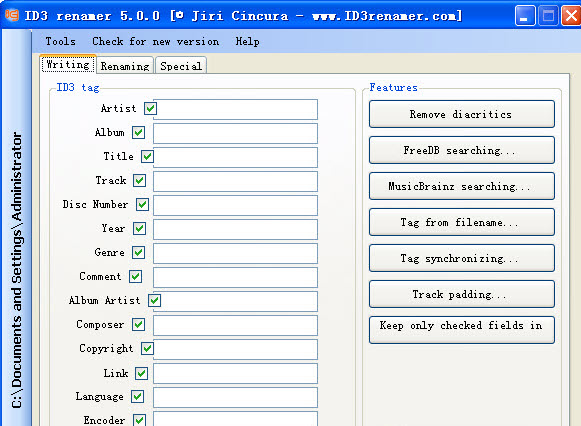 ID3 renamerMP3��ǩ�������������߽�ͼ