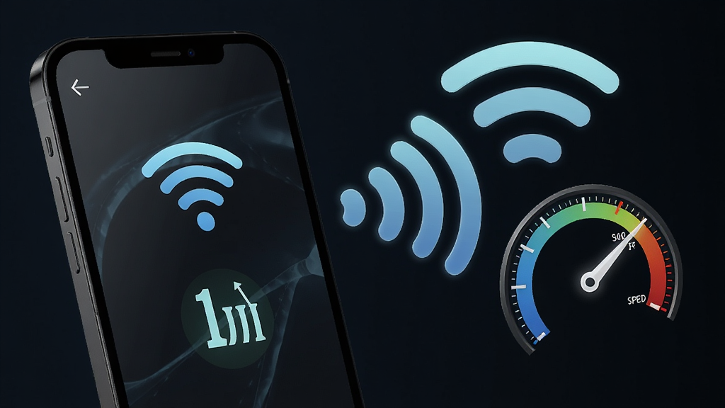 ������һ���ֻ�������ʾ��������״̬���棬��������Wi-Fi�ź�ͼ����ƶ�����ͼ�ꡣ�����ϣ��ֻ�λ�ڻ�����࣬�Ҳ�Ư�����źŲ��ƺ��ٶ��Ǳ��̵�ͼ��Ԫ�ء��Ű����������Ϊ�ִ��Ƽ��С�ϸ���ϣ��źŲ��Ƴ��ֵ���ɫ���䣬�Ǳ���ָ��ָ��������򡣻��ʸ��壬�ɾ����޶���Ԫ�ء�