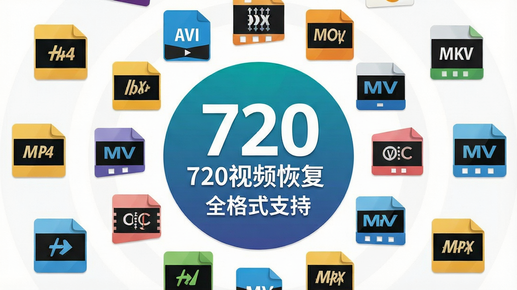 һ��չʾ720��Ƶ�ָ����ʽ�������Ե�ͼƬ������Ϊ������Ƶ��ʽͼ�껷������Logo������Ϊ���ķ���״���У��Ű�ΪԲ�ι�ͼ�����Ϊ��ƽ����ƣ�ϸ�ڰ���MP4��AVI��MOV��MKV�ȸ�ʽ��ʶ��720��Ƶ�ָ��������ƣ�����Ϊ���壬�ɾ��޶���Ԫ�أ�������������ʾ
