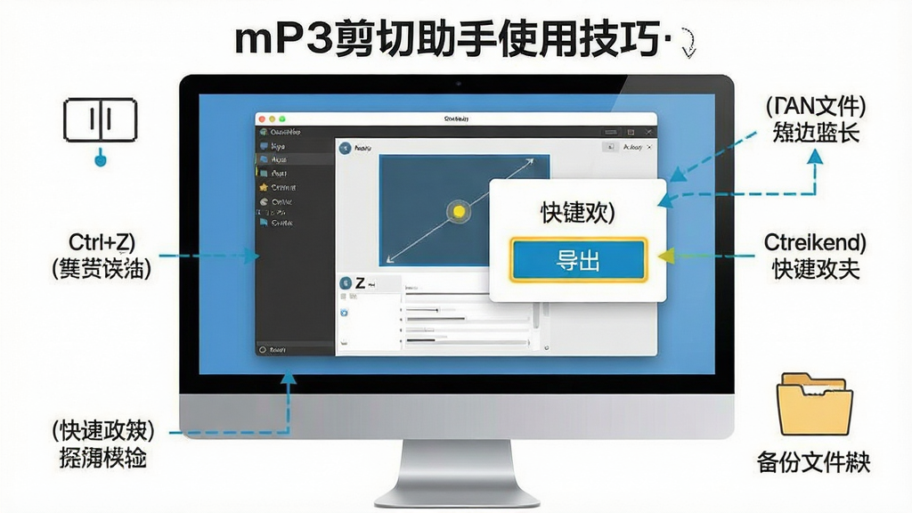 MP3��������ʹ�ü���ʾ��ͼ������Ϊ������Ļ��չʾ���������������ݼ���ʾ���㣬����Ϊ�����������ڼ���Χ��ע˵�����Ű����������Ϊ�̳�ͼ��磬ϸ�ڰ����ո��ͼ�ꡢCtrl+Z��ע��������ť�����������ļ���ʾ�⣬���ʸ��壬�ɾ����޶���Ԫ��