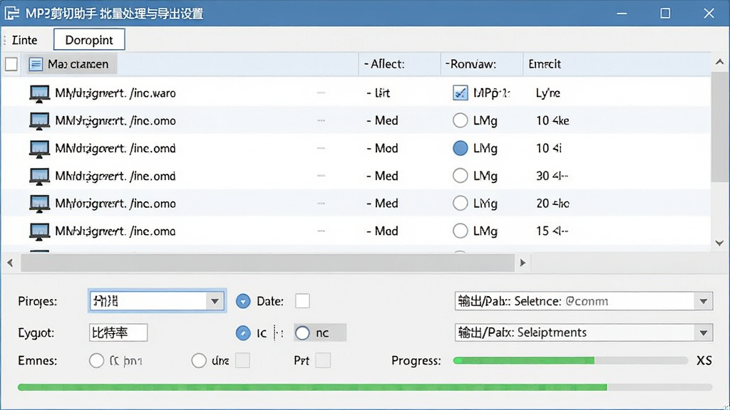 MP3�����������������뵼�����ý��棬����Ϊ���������ж����Ƶ�ļ��б��뵼��������壬���ֲ����Ϸ��ļ��б��·��������õ����½ṹ���Ű����룬���Ϊ��ˬ�������棬ϸ�ڰ�����ʽ�����˵���������ѡ����·��ѡ��򡢽����������ʸ��壬�ɾ����޶���Ԫ��