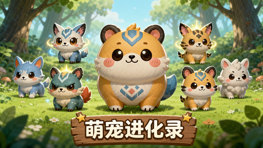 һֻԲ��ɰ��Ŀ�ͨ�ȳ�վ�ڻ������룬��Χ�����Ŷ�ֻ��ͬ������̬��С���������������ɭ�ֳ����������·���һ��ľ�ʱ��ƣ�������д�š��ȳ����¼�������岼�־��жԳƣ��Ű����������Ϊ���¿�ͨ��Ϸ����ͼ��ϸ�ڰ����������ϵĻ��ơ�����ͽ�����Ч�����ʸ��壬�ɾ����޶���Ԫ��
