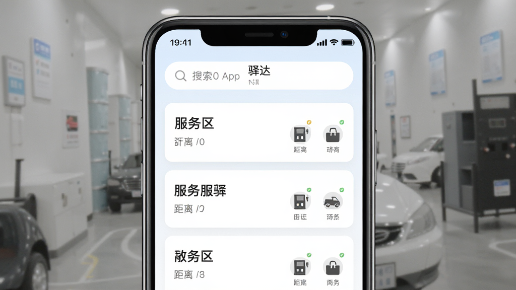 һ���ֻ�Ӧ�ý����ͼ����ͼƬ������������ʾ����App�ķ������б�ҳ�棬�б���չʾ���������ơ��������ʩͼ�꣬����Ϊǳɫ��Լ��񣬶������������������Ű�����������ִ������ʸ��壬����ɾ����޶���Ԫ��