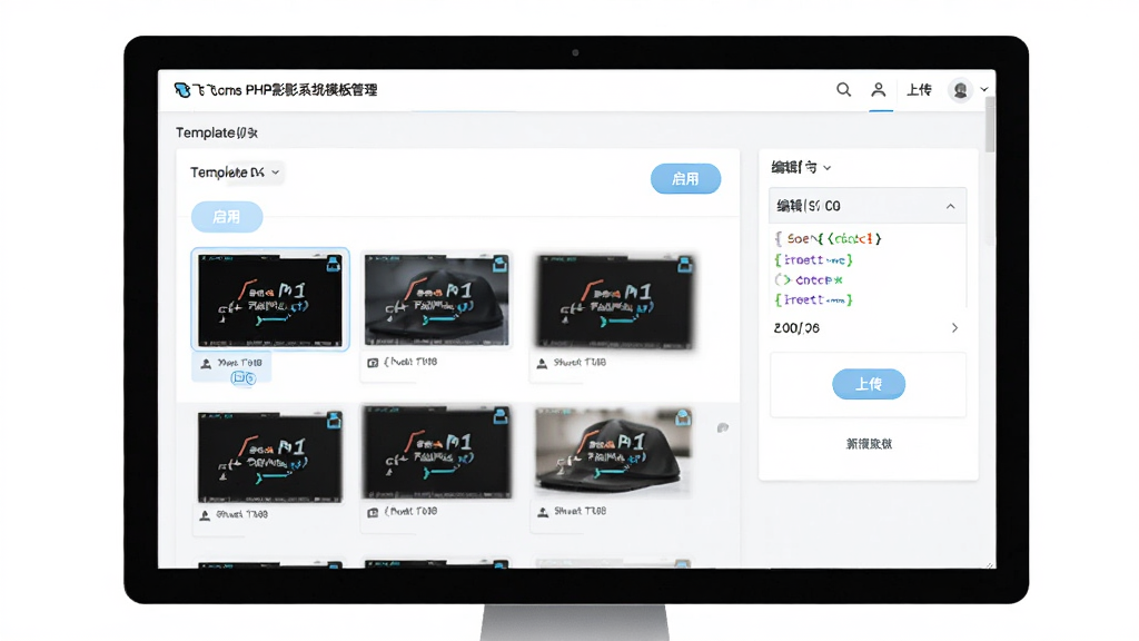 �ɷ�cms PHPӰ��ϵͳģ��������棬����Ϊ������Ļ�ϵ�ģ���л���༭ҳ�棬���ְ���ģ��Ԥ������ͼ�����ð�ť���༭����������ϴ���ģ�������Ű����룬���Ϊ����ǳɫϵ��ϸ�ڰ�������ɫ��������ɫ��Ƭ������༭��ͼ�꣬���ʸ��壬�ɾ����޶���Ԫ��