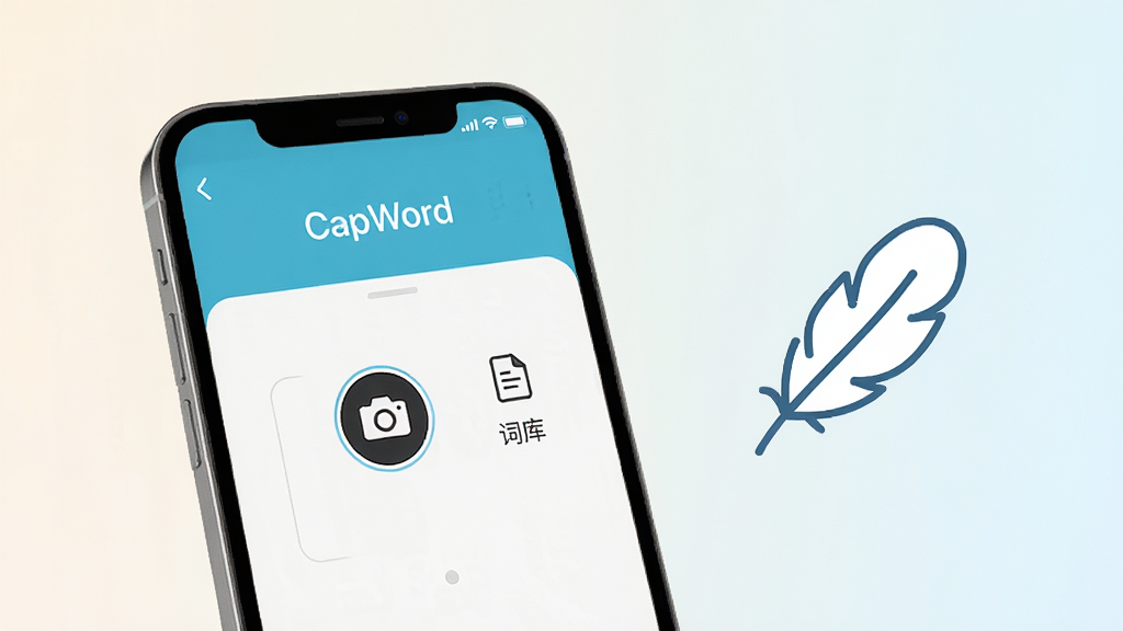 CapWordӦ�����ֻ��ϵ�������Ч����չʾͼ��������һ���ֻ���Ļ��ʾCapWord�����棬������Ƽ���ֻ�����հ�ť�ʹʿ���ڣ��ֻ��Ա���һ����ʾ�����ɡ�����ëͼ�꣬����Ϊ�ɾ���ǳɫ���䣬����Լ�ִ������ʸ��壬�޶���Ԫ��