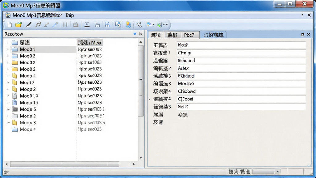 Moo0 Mp3��Ϣ�༭����������ȫòչʾ������Ϊ����Windows���ڲ��֣����Ϊ�ļ��б������Ҳ�Ϊ��ǩ��Ϣ�༭��壬���������������ɼ����������ǳ��ɫ����ɫ������ִ���񣬽���ɾ����࣬�޶���װ��Ԫ�أ����廭�ʣ���������