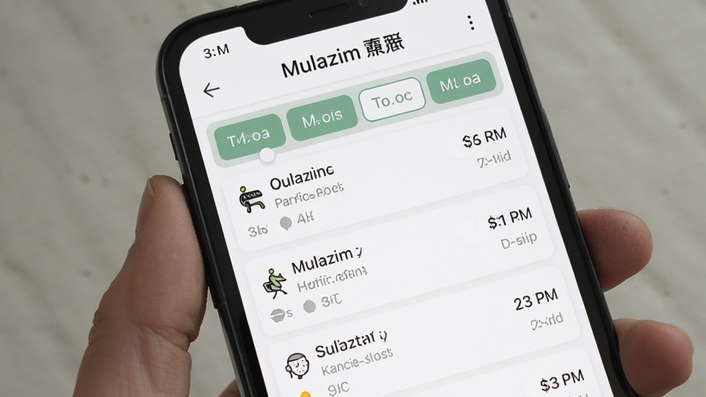 һ��չʾMulazim����APP������ʷ��¼ҳ����ֻ���ͼ������Ϊ�ֻ���Ļ����ͼ����Ļ����ʾ�����б���ʱ��ɸѡ����������Mulazim�������֣�����Ϊ��ɫ���棬���ɾ����࣬ϸ�����������ʸɾ����޶���Ԫ��
