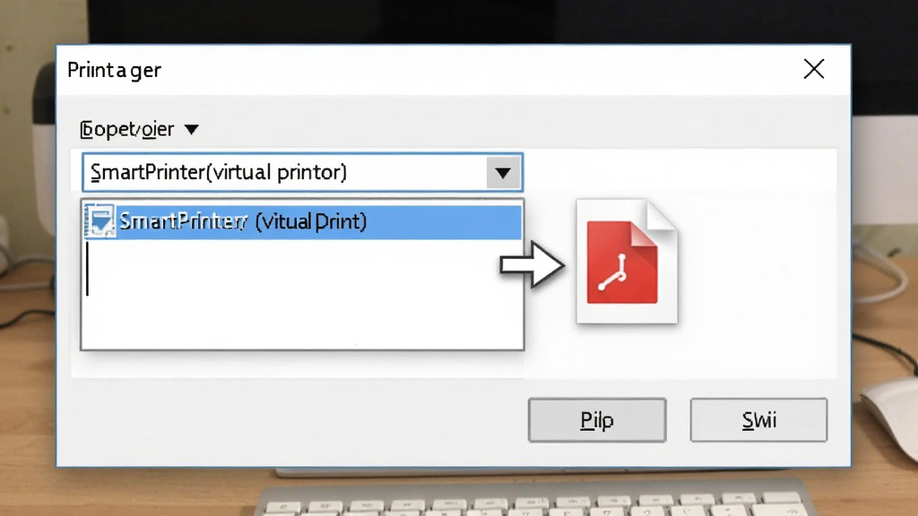 ������������ʾ��ӡ�Ի��������˵���ѡ��SmartPrinter(�����ӡ��)ѡ��Ա����ļ������ͷָ��PDFͼ�꣬����λ�ڻ���ƫ�󣬲���Ϊ����չʾ���Ű���Ȼ�����ΪдʵUI�����ͼ�磬ϸ�ڰ����Ի���ť���ļ�������򣬻��ʸ���ɾ��޶���Ԫ��
