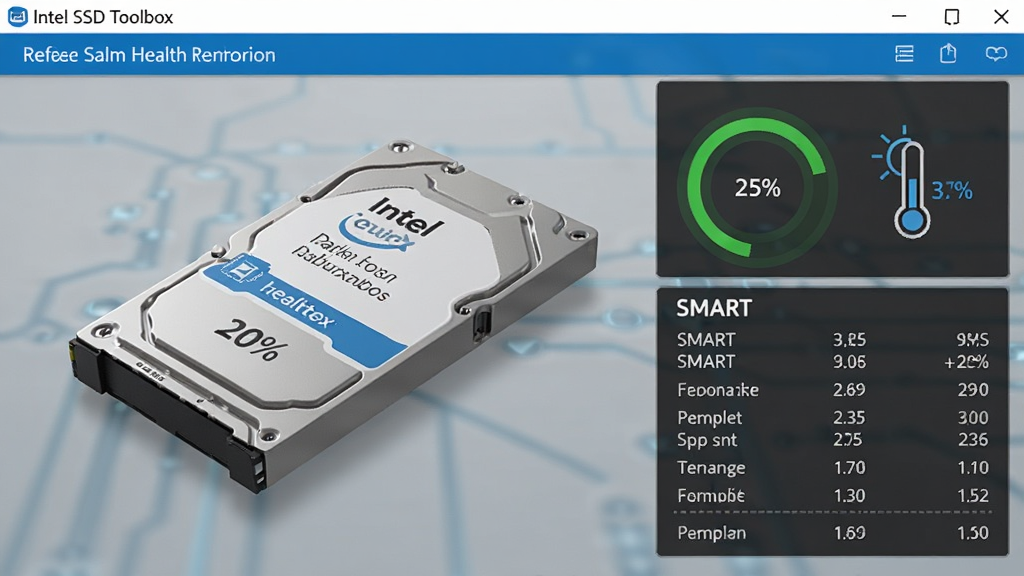 Intel SSD Toolbox ���������棬��������ʾһ���̬Ӳ�̵�����͸��ͼ���Ա����н����Ȱٷֱ�Բ�����¶ȼ�ͼ��� SMART �����б������Ƽ���ǿ������������ϸ�ڷḻ�����ʸ��壬�ɾ��޶���Ԫ��
