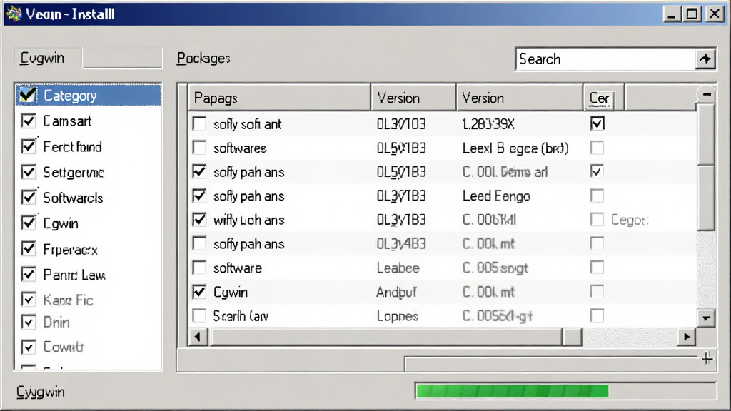 Cygwin �������������棬�����ǰ�װ���򴰿ڣ�����Ϊ�������б����Ҳ���������ѡ�����Ű����·ֲ㣬���Ϊ���� Windows ��װ��дʵ���ϸ�ڰ�����ѡ�򡢰汾���С������򡢽����������������ɾ��޶���Ԫ��