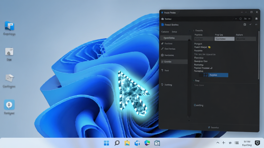 ө��ˮ��Ч�����ָ����Windows 11ϵͳ�µ�ʵ��Ӧ��Ч����ͼ������չʾ���汳��Ϊǳɫ���⣬���ָ����ֱ���ɫˮ���ʸв�������͹��Σ��Աߴ����������������ʾ����ģʽѡ������ʵ��Ȼ��ϸ�����������ʸ��壬�޶���Ԫ��