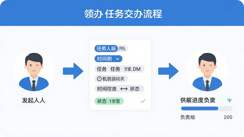 һ����Ϣͼ�����Ĳ廭������չʾ����족Ӧ���е����񽻰����̣����Ϊ������ͼ�꣬�м�ͨ����ͷ����������Ƭ���Ҳ�Ϊ������ͼ��������������岼��Ϊ��������ͼ������ƽ������ɫ����ɫ�Ͱ�ɫΪ����ϸ�ڰ��������ǩ��ʱ��ڵ���״̬��ʶ�������������ɾ����࣬�޶���Ԫ��