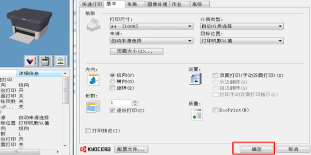 Miraplacid Publisher 打印设置界面