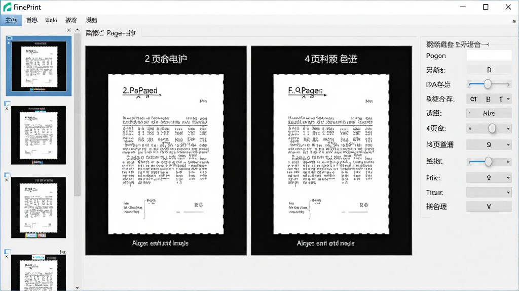 ������FinePrint�����Ķ�ҳ��һ������壬����Ϊ�������ͼ�Ҳ�������ڣ��Ű���÷���ʽ��ƣ����Ϊ��ˬ�칫�磬ϸ��չʾ2ҳ��һ��4ҳ��һԤ���Ա�Ч�������������ɾ��޶���Ԫ��