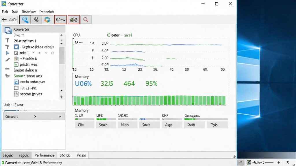 չʾ Konvertor ������ Windows ����������ʱ���������������ռ�ý�ͼ����������ʾ CPU ���ڴ�ʹ����ƽ�ȣ����������ں�̨�������У����Ϊϵͳ��ع��߽��棬�����������ɾ����޶���Ԫ��