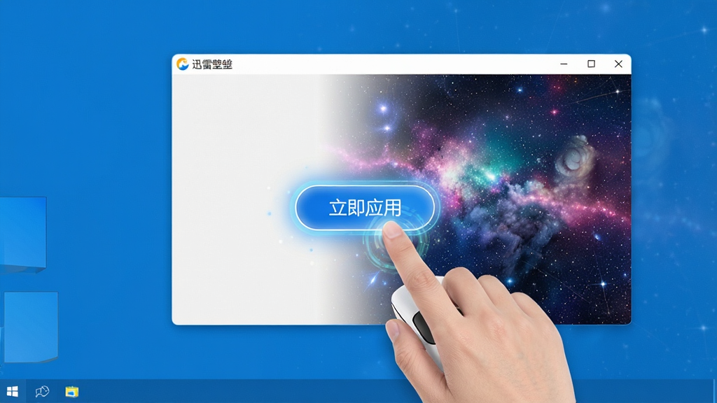 һ��չʾѸ�ױ�ֽһ��Ӧ�ù��ܵ�ʾ��ͼ��������һֻ��������������������ϵġ�����Ӧ�á���ť����ť����΢����Ч����������˲��ӵ�������ɫ��ΪѤ�����ǿ�ͼ�����Ƽ���ʮ�㣬�Ű���У������������ɾ����޶���Ԫ�ء�