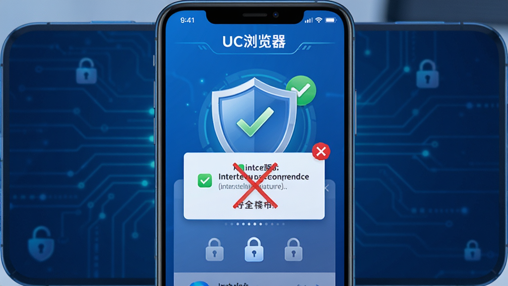һ��չʾUC����� ����氲ȫ�������ܵ�ʾ��ͼ������Ϊ�ֻ���Ļ��ʾ����ͼ���������ʾ���������־��У��Ű�Ϊ��ȫ������壬���Ϊ������ɫ�Ƽ��磬ϸ�ڰ�����ɫ�Թ�����ɫ���ر�ǡ�����ͼ�꣬���ʸ��壬�ɾ����޶���Ԫ�ء�