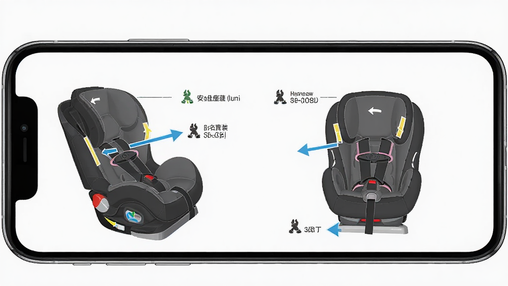 ��ֻ����App�̳�ҳ�棬�ֻ���Ļչʾ��ȫ���ΰ�װ����ͼ�⣬���������������κͶ�ͯ��ȫ���ε�ʾ��ͼ�����м�ͷָʾ������˵������������ˣ�ǳɫ���������廭�ʣ��޶���Ԫ��