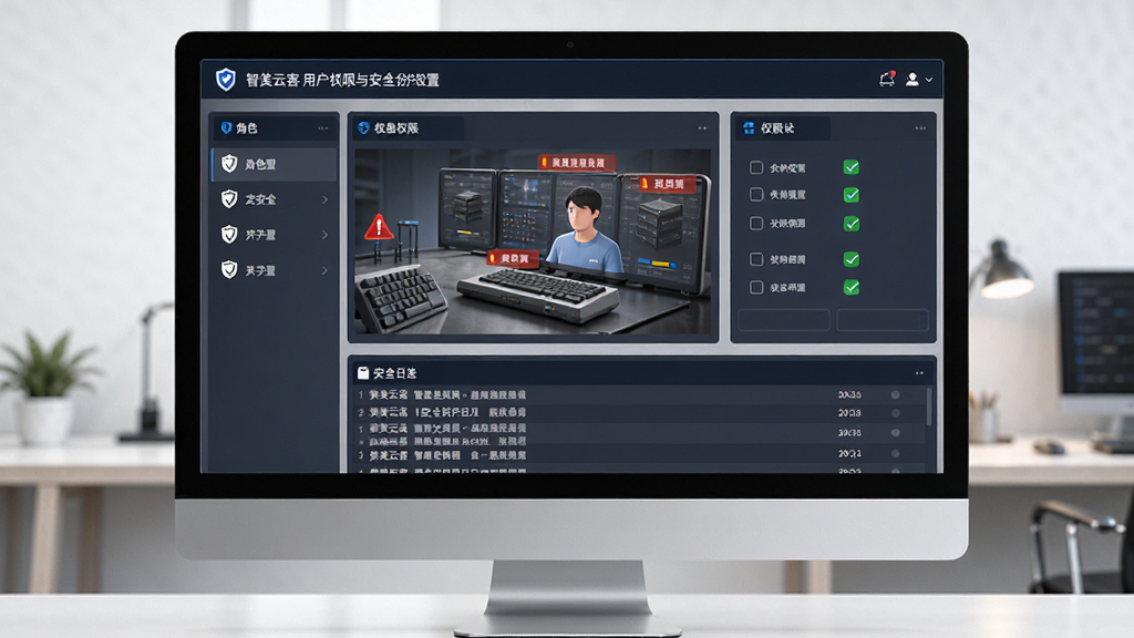 �����ƿ��û�Ȩ���밲ȫ��������ҳ�棬����Ϊ������Ļչʾ��ɫȨ�޷�������밲ȫ��־�б�������Ϊ����ɫ�б����Ҳ�Ȩ�޹�ѡ��塢�ײ���־���������Ű����������Ϊ���లȫ�磬ϸ�ڰ�������ͼ�ꡢ��ɫ�����ʶ����ɫͨ��״̬�����ʸ��壬�ɾ����޶���Ԫ��
