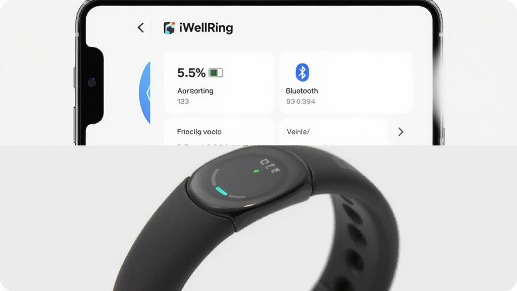 ������iWellRing�豸����ҳ�������ܽ�ָʵ��չʾ������Ϊ�Ϸ��ֻ������·���ָ��д���Ű�Ϊ������Ϲ�ͼ�����Ϊ�������磬ϸ�ڰ��������ٷֱȡ���������ͼ��͹̼��汾�ţ����ʸ��壬����ɾ����޶���Ԫ�ء�