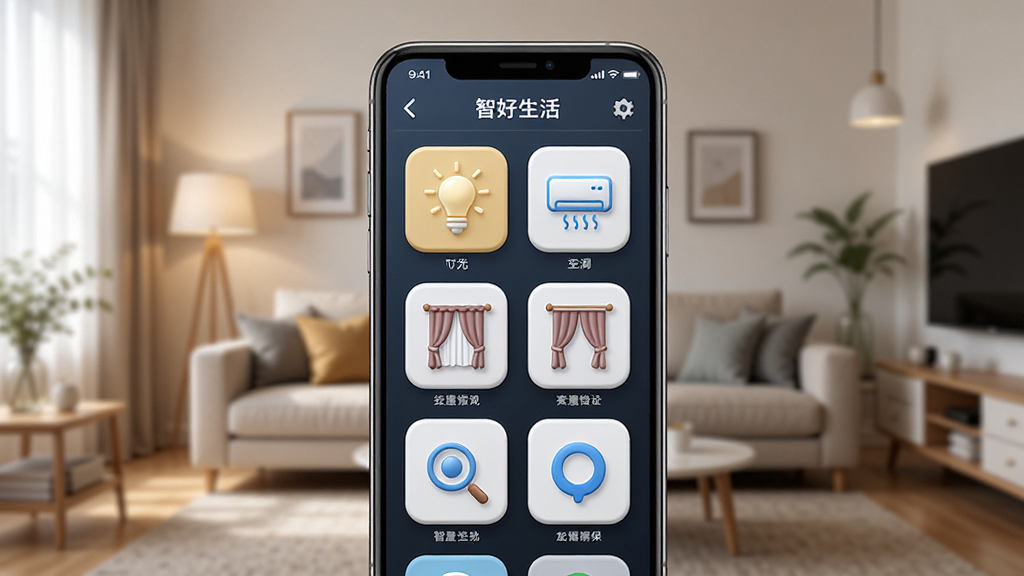�Ǻ�����Ӧ��������չʾ���������һ�������ֻ�����Ļ��ʾ���ܼҾӿ�����壬�����ƹ⡢�յ���������ͼ�꣬����Ϊ��ܰ���ִ��������������ֲ��þ��й�ͼ�����Ϊдʵ�Ƽ��磬ϸ����ǿ������������ͼ�����壬����Ϊ����4K������ɾ��޶���Ԫ��
