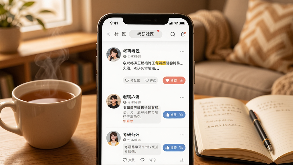 ���е�APP��������ҳ��չʾ������Ϊ�ֻ���Ļ��д����Ļ����ʾ�������������б��������û�ͷ���ǳơ��������ݺ͵������۰�ť���ֻ��Ա���һ���Ȳ��һ�������ıʼǱ�������Ϊ��ܰ�����ڻ����������ů���ʣ����ʸ��壬����ɾ����࣬�޶���Ԫ�ء�