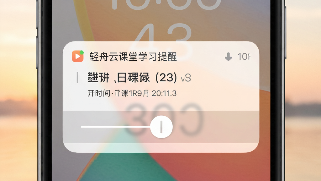 �����ƿ���ѧϰ����֪ͨ���棬����Ϊ�ֻ��������浯��ѧϰ���ѿ�Ƭ����Ƭ����ʾ�γ������뿪��ʱ�䣬����Ϊ��͵ĳ���ɫ���������ܰ��࣬ϸ�ڰ���֪ͨͼ�ꡢʱ����������������������������ɾ����޶���Ԫ��