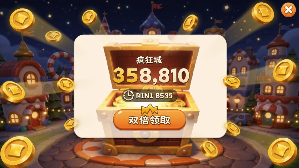�����߳��������浯�����棬�����н�Ҵ���߳Ǹ�������������뱦�䣬������ҹ������߳ǵƹ���˸�������ܰ��ͨ������Ϊ���е���չʾ�������֣�ϸ�ڰ���ʱ�䵹��ʱ��˫����ȡ��ť�����������ɾ�