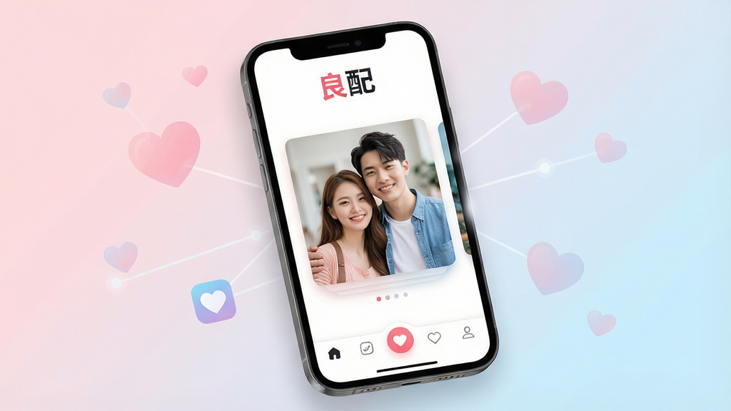һ��չʾ����APP���Ľ���ĸ���ͼ������Ϊһ���ִ������ֻ�����Ļ��ʾ����Ӧ�õ���ҳ��ҳ�涥���С����䡱Logo���м����û���Ƭ�������򣬿�Ƭ����һ��������Ů΢Ц�ĺ��գ��ײ��е����������ֲ��þ��й�ͼ���ֻ���΢��б����������͵�ǳ��ɫ�뵭��ɫ���䣬��׺�Ű�͸���İ����������߷��š����Ϊ�ִ���ƽ��UI��ƣ�ϸ�ڰ���������Ӧ��ͼ�ꡢ���İ�ť����͵���Ӱ�����ʸ��壬����ɾ����޶���Ԫ�ء�
