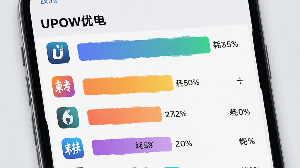 ���������ǡ�UPOW�ŵ硱�ĵ�Ӧ������ҳ�棬��Ļ��ʾ��������ͼ���г����Ӧ��ͼ����ĵ�ٷֱȡ�����Ϊ�б�ʽ����ͼ�����Ӧ��ͼ�꣬�Ҳ����γ�������ֵ���Ű����룬������ɫ���䡣���Ϊ������ݷ硣ϸ�ڰ���Ӧ��ͼ����������ֵ��ע������ǳ�ҡ����ʸ��壬�ɾ����޶���Ԫ�ء�
