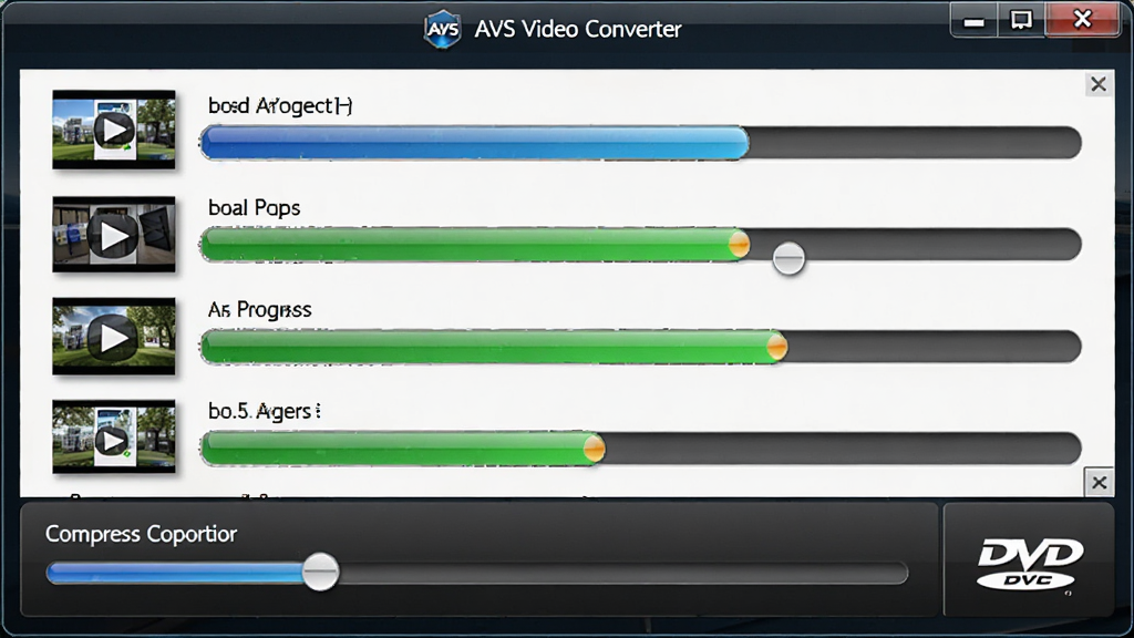 AVS Video Converter �����������棬��Ļ����ʾ�����Ƶ�ļ���������ת���Ľ��������·���ѹ����������� DVD ��¼ͼ�꣬���岼��Ϊ�����Ű棬���Ϊ�Ƽ��а칫������ϸ�ڰ����������Ĺ�����ļ�����ͼ������Ϊ���壬�ɾ��޶���Ԫ��
