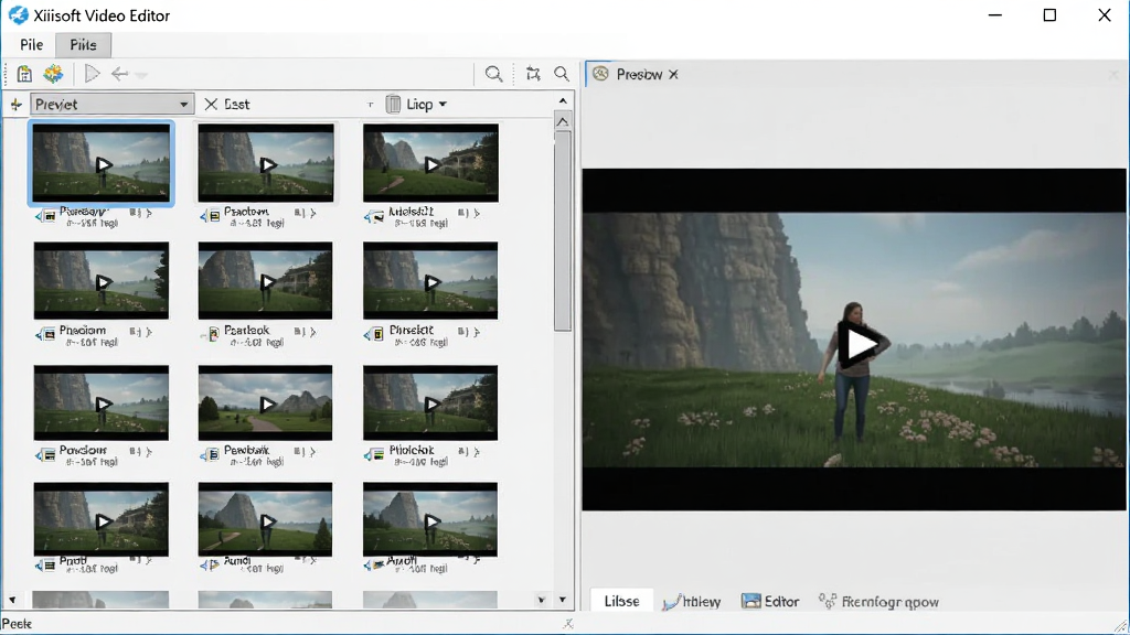 ������� Xilisoft Video Editor ��������������Ԥ�����ڣ������Ƶ�ļ��������б��У�����������ʾ�ڱ�����������ɾ�����񼫼����ţ�ϸ�����������ʸ��壬�޶���Ԫ��