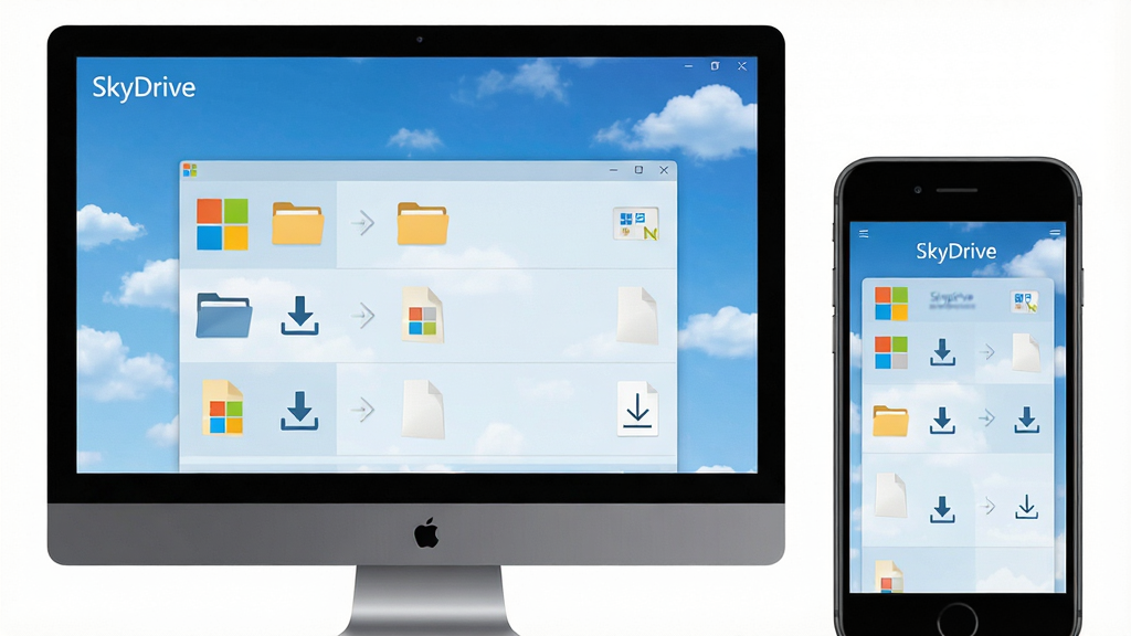 һ��չʾSkyDrive�ƶ˴洢�����ͼƬ������Ϊ������Ļ���ֻ���Ļ������ʾͬ���е��ļ��б������ֲ������ҶԳƹ�ͼ���Ű�ɾ����࣬���Ϊ�ִ��Ƽ��б�ƽ����ƣ�ϸ�ڰ���������Ʊ�����΢����ɫ����ͼ�ꡢ�ļ���ͼ�ꡢ�ϴ����ؼ�ͷ���ţ����ʸ��壬�ɾ����޶���Ԫ��