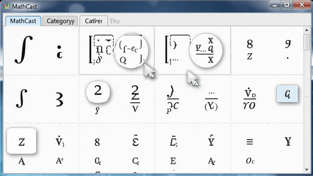 MathCast���ſ�����ͼ���������ơ�MathCast��λ�ڱ������������չʾ�������е���ѧ���ţ�����ַ��š�����ģ�塢ϣ����ĸ������Ϊ����״�����Ϊ��ƽ����ƣ�ϸ�ڰ��������ǩ����ͣ����Ч���������������ɾ����޶���Ԫ��