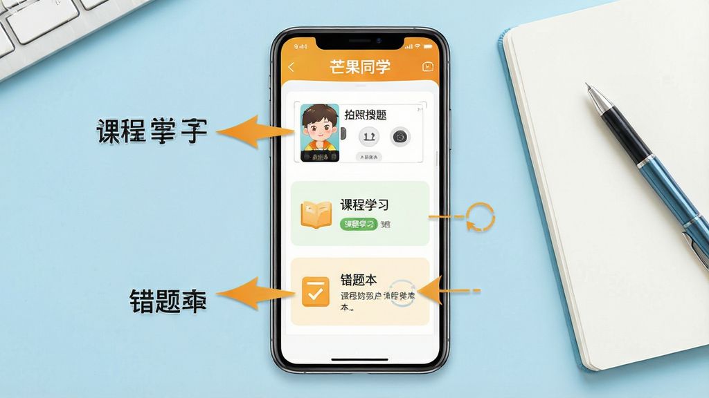 һ��չʾâ��ͬѧApp���ֻ������е�ʹ�ý̳�ʾ��ͼ��������һ���ֻ�������ʾApp��ѧϰ���棬��Ļ����