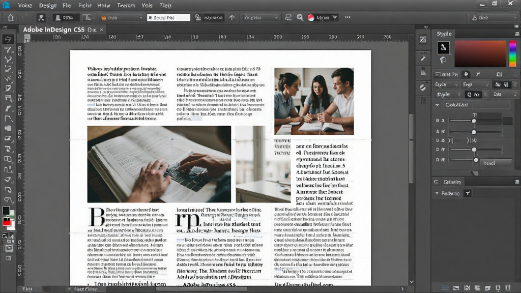 Adobe InDesign CS5 �����Ű湤��������д����Ļ����Ϊһƪ������־���棬���ֻ���ͼƬ���У�������ʽ����������Ҳ࣬��������רҵ��ϸ��չʾ���ֶ������о�����������������ɾ��޶���Ԫ��