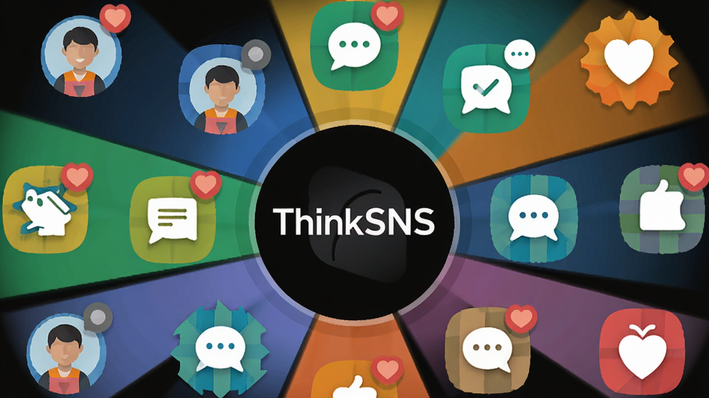 һ��ThinkSNS�罻����ģ��ʾ��ͼ������Ϊ�������ͼ��������У����ֲ��û��η���״���֣�����ΪThinkSNS��־����Χ���ƶ�̬����ע��˽�š����⡢֪ͨ��ͼ�꣬�Ű���⣬���Ϊ��ɫ��ƽ��ͼ����ƣ�ϸ�ڰ����û�ͷ����Ϣ���ݡ����ĵ��޷��ţ����ʸ��壬����ɾ����޶���Ԫ��