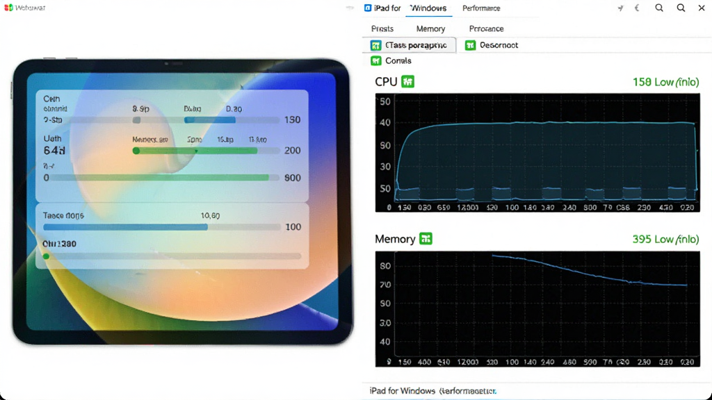 iPad for Windows ����״̬���ͼ�����������ʾ�������棬�Ҳ���ʾ���������������壬���� CPU���ڴ�ռ�����ߣ�����ƽ�ȣ��������ҶԱȣ����Ϊ��Լ������Ϣͼ��ϸ�ڰ������ֱ�ǩ������������ɫ�ͺı�ʶ�������������ɾ����޶���Ԫ��