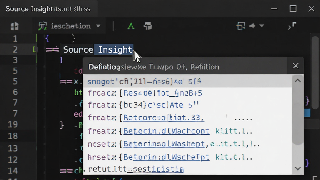 Source Insight ���������У������ͣ�ں������ϣ��·����������Ĵ�����ʾ���������������б�����������ɫ����༭����������Ϊ�Ƽ���дʵ��ϸ��չʾ������������ɫ�������֣����������ɾ����޶���װ��