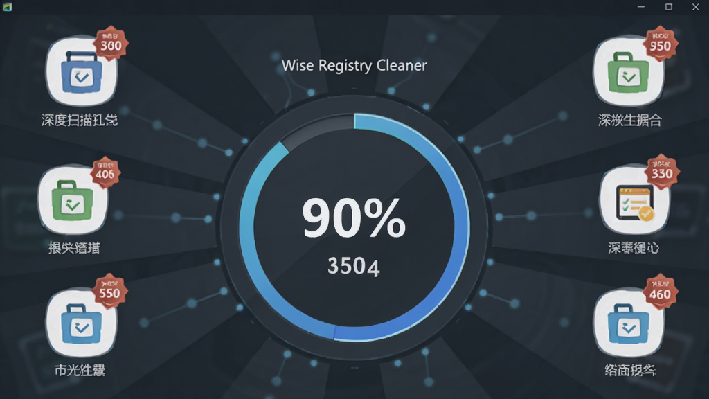Wise Registry Cleaner ���ɨ�蹦��չʾ������Ϊ����ɨ����棬����������Ϊɨ����Ȼ������ܻ��Ƹ���ע����������ͼ�꣬�Ű�ʷ���״�����Ϊ�Ƽ��б�ƽ����ƣ�ϸ�ڰ������Ȱٷֱȡ����������ձꡢ�����ǩ����������������ɾ����޶���Ԫ��