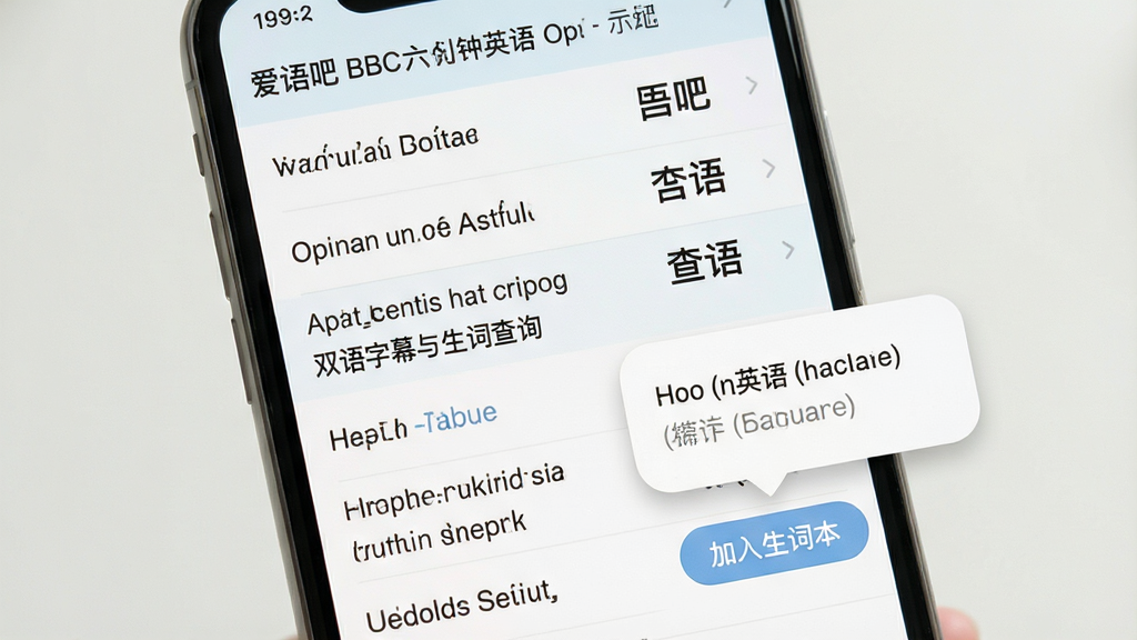 �����BBC������Ӣ��˫����Ļ�����ʲ�ѯ���棬����Ϊ�ֻ���Ļ��ʾ��Ļ�б���������Ӣ�����¶������У��Ű������Ӣ���Ҳ������ģ�������ǳɫ��ϸ�ڰ�����������ĵ������������롰�������ʱ�����ť�����ʸ��塢�ɾ����޶���Ԫ��