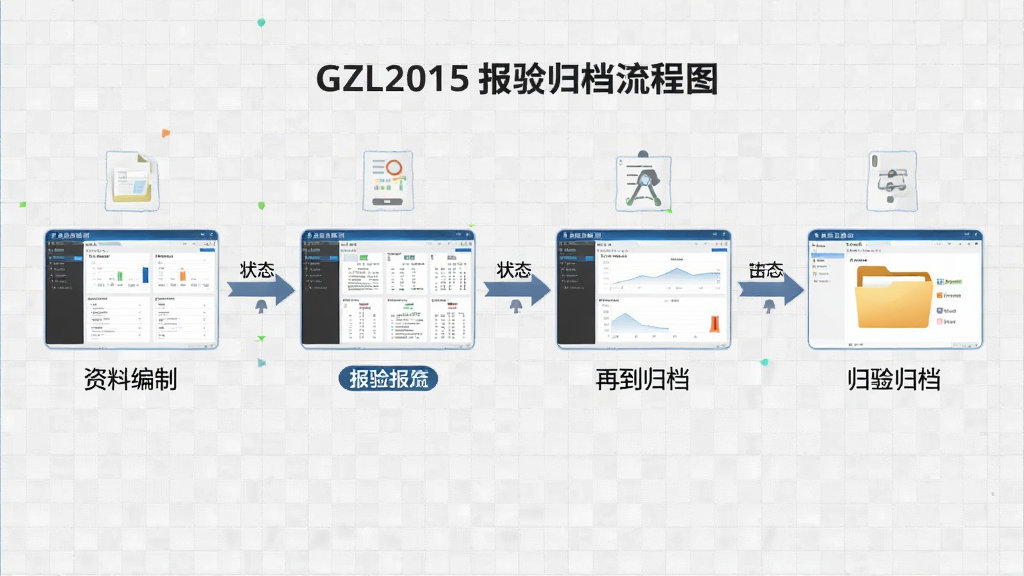 ������ʩ������������GZL2015����鵵����ͼ������������ͼ��ʽչʾ�����ϱ��Ƶ������ٵ��鵵������·����ÿ���ڵ����ж�Ӧ����������Сͼ������Ϊ����ɫ���񣬲���Ϊ��������ͼ���Ű��������򣬷��Ϊ������Ϣͼ�磬ϸ�ڰ�����ͷָʾ��״̬��ǩ���鵵�ļ���ͼ�꣬����Ϊ���壬�ɾ�����